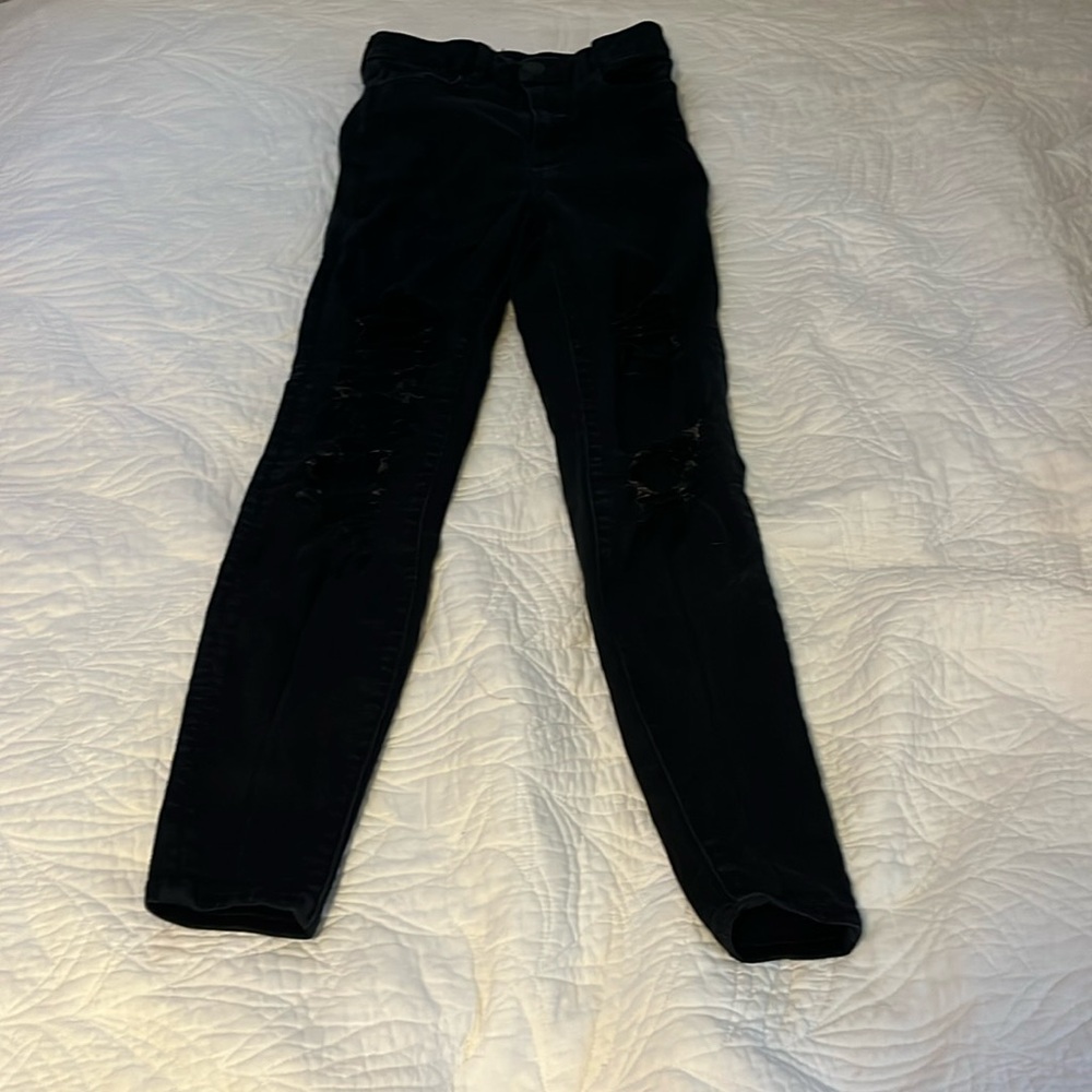 black american eagle skinny jeans size 000